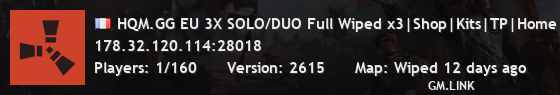 HQM.GG EU 3X SOLO/DUO Full Wiped x3|Shop|Kits|TP|Home|Loot+
