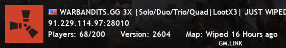 WARBANDITS.GG 3X |Solo/Duo/Trio/Quad|LootX3| JUST WIPED