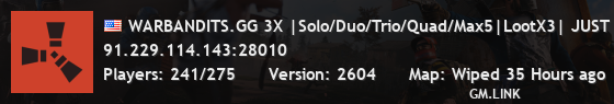 WARBANDITS.GG 3X |Solo/Duo/Trio/Quad/Max5|LootX3| JUST WIPED