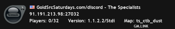 GoldSrcSaturdays.com/discord - The Specialists