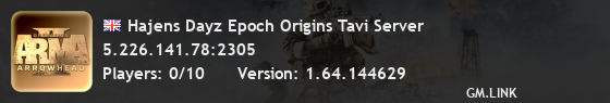 Hajens Dayz Epoch Origins Tavi Server
