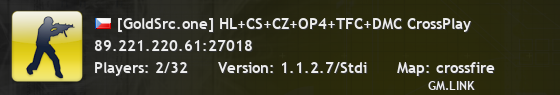 [GoldSrc.one] HL+CS+CZ+OP4+TFC+DMC CrossPlay