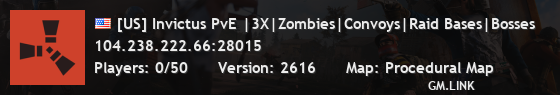 [US] Invictus PvE |3X|Zombies|Convoys|Raid Bases|Bosses
