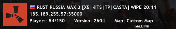RUST RUSSIA MAX 3 [X5|KITS|TP|CASTA] WIPE 20.11