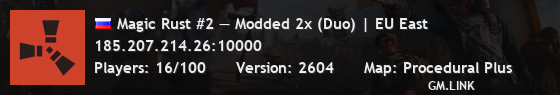 Magic Rust #2 — Modded 2x (Duo) | EU East