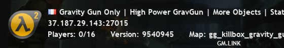 Gravity Gun Only | High Power GravGun | More Objects | Stats
