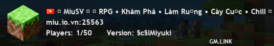 ☁ MiuSV ☁ ⚔ RPG • Khám Phá • Làm Ruộng • Cày Cuốc • Chill ⚔