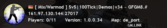[ Mix/Warmod ] 5v5|100Tick|Demos|v34 ~ GFGM8.#