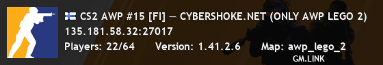 CS2 AWP #15 [FI] — CYBERSHOKE.NET (ONLY AWP LEGO 2)