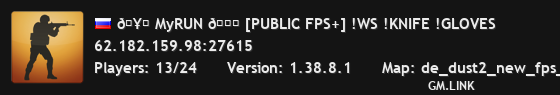 🥇 MyRUN 🏃 [PUBLIC FPS+] !WS !KNIFE !GLOVES