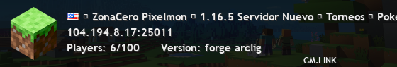 ✿ ZonaCero Pixelmon ✿ 1.16.5 Servidor Nuevo ⬥ Torneos ⬥ Pokémon exclusivos ⬥ Eventos y mucho más