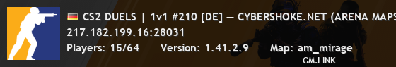 CS2 DUELS | 1v1 #210 [DE] — CYBERSHOKE.NET (ARENA MAPS)