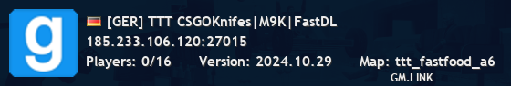 [GER] TTT CSGOKnifes|M9K|FastDL