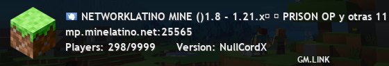 NETWORKLATINO MINE ()1.8 - 1.21.x』 『 TNT RUN y otras 11 modalidades