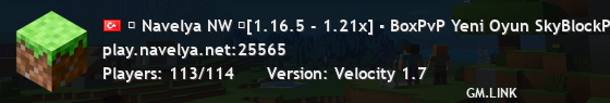 ⭐ Navelya NW ⭐[1.16.5 - 1.21x] ▪ BoxPvP Yeni Oyun SkyBlockPratik PvP 🔥 ▪ ▪ 🔥