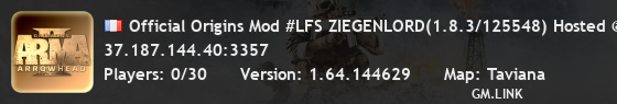 Official Origins Mod #LFS ZIEGENLORD(1.8.3/125548) Hosted @ Lag