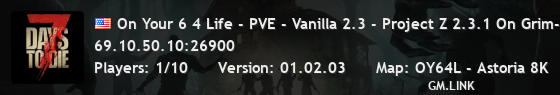On Your 6 4 Life - PVE - Vanilla 2.3 - Project Z 2.3.1 On Grim-