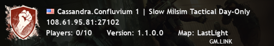 Cassandra.Confluvium 1 | Slow Milsim Tactical Day-Only