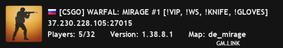 [CSGO] WARFAL: MIRAGE #1 [!VIP, !WS, !KNIFE, !GLOVES]