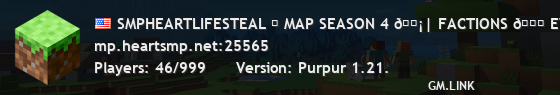 SMPHEARTLIFESTEAL ❤ MAP SEASON 4 🗡| FACTIONS 🌙 EVENTS, DUELS ☄| CHEAP ECO|