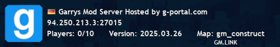 Garrys Mod Server Hosted by g-portal.com