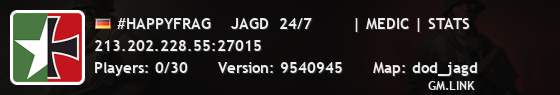 #HAPPYFRAG    JAGD  24/7        | MEDIC | STATS