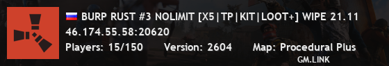 BURP RUST #3 NOLIMIT [X5|TP|KIT|LOOT+] WIPE 21.11