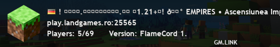 ! ᴘʟᴀʏ.ʟᴀɴᴅɢᴀᴍᴇꜱ.ʀᴏ 「1.21+」! 🏰 EMPIRES • Ascensiunea Imperiilor!