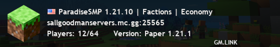 ParadiseSMP 1.21.10 | Factions | Economy