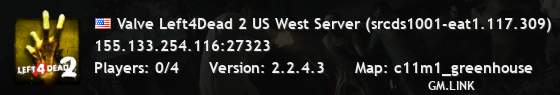 Valve Left4Dead 2 US West Server (srcds1001-eat1.117.309)