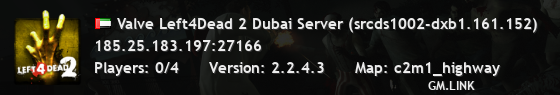 Valve Left4Dead 2 Dubai Server (srcds1002-dxb1.161.152)