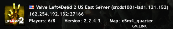 Valve Left4Dead 2 US East Server (srcds1001-iad1.121.152)