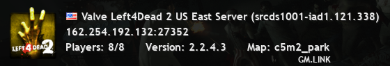 Valve Left4Dead 2 US East Server (srcds1001-iad1.121.338)