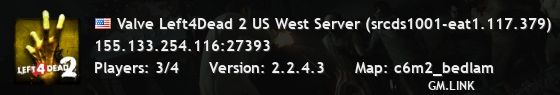 Valve Left4Dead 2 US West Server (srcds1001-eat1.117.379)