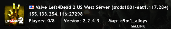 Valve Left4Dead 2 US West Server (srcds1001-eat1.117.284)