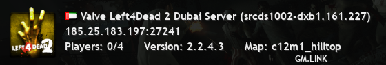 Valve Left4Dead 2 Dubai Server (srcds1002-dxb1.161.227)