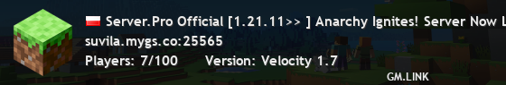 Server.Pro Official [1.21.11>> ] Anarchy Ignites! Server Now Live <<