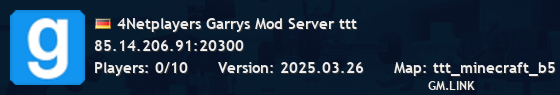 4Netplayers Garrys Mod Server ttt