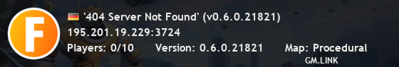 '404 Server Not Found' (v0.6.0.21821)