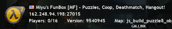 Miyu's FunBox [MF] - Puzzles, Coop, Deathmatch, Hangout!