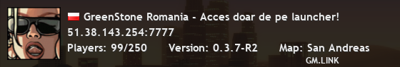 GreenStone Romania - Acces doar de pe launcher!