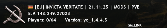 [EU] INVICTA VERITATE | 21.11.25 | MODS | PVE