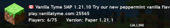 Vanilla Tyme SMP 1.21.10 Hope you have your 1.21.10 mods ready!