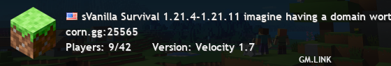 sVanilla Survival 1.21.4-1.21.11 bro you're ass at crystal and rocket