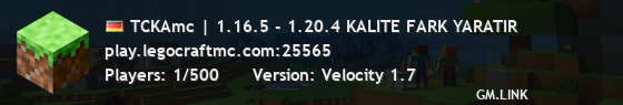 TCKAmc | 1.16.5 - 1.20.4 KALITE FARK YARATIR