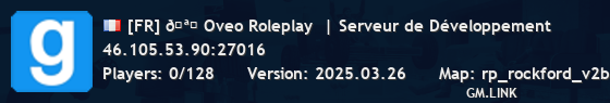 [FR] 🪐 Oveo Roleplay  | Serveur de Développement