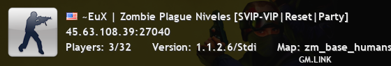 ~EuX | Zombie Plague Niveles [SVIP-VIP|Reset|Party]