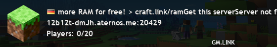 more RAM for free! > craft.link/ramGet this serverServer not found.