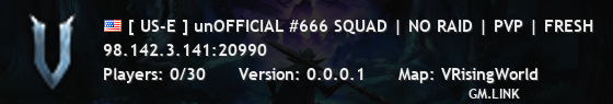 [ US-E ] unOFFICIAL #666 SQUAD | NO RAID | PVP | FRESH