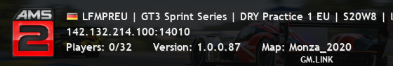 LFMPREU | GT3 Sprint Series | DRY Practice 1 EU | S20W8 | lowfu